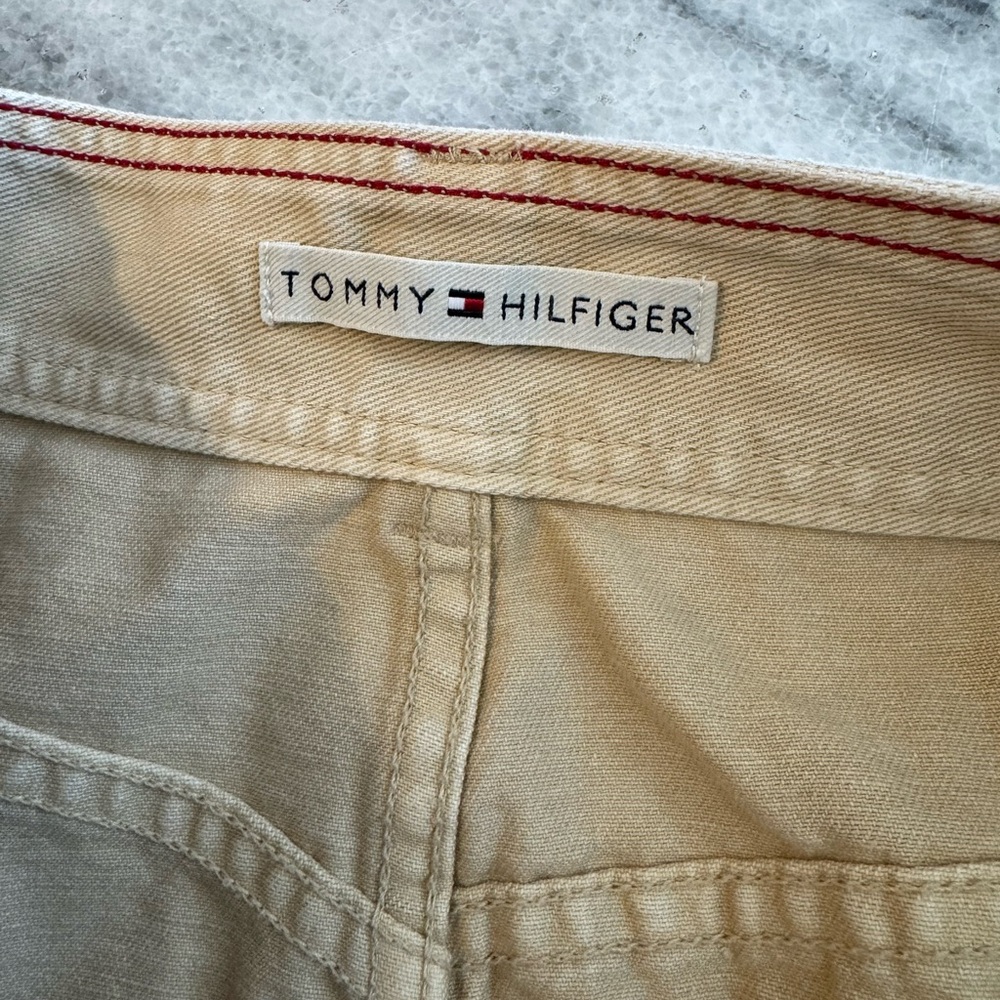 Tommy Hilfiger Cream Denim Mini Skirt - Picture 4 of 6